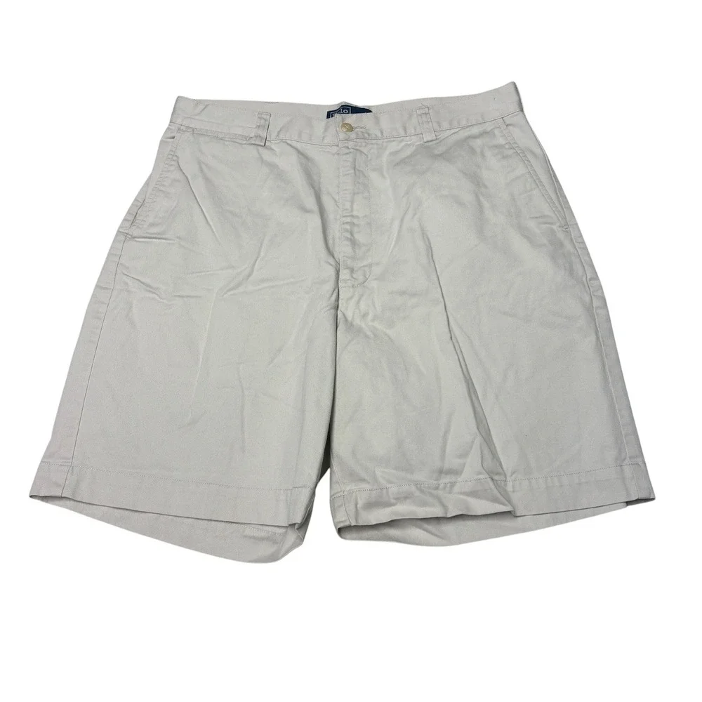 Polo Ralph Lauren Philip Short Mens 36X8 Khaki Tan Classic Chino Cotton Shorts
